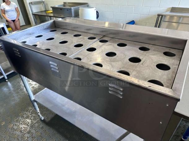 Eagle Group WT3-240 steam table, stainless steel, 72", superior condition, UL & NSF listed, fully operational, commercial use.