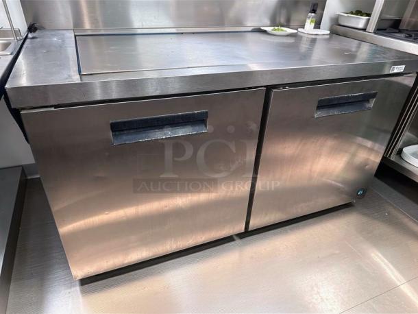 True Commercial Undercounter Refrigerator, 2-door stainless steel, elite condition, by True Manufacturing Co., model TRU-L-UR-0635.