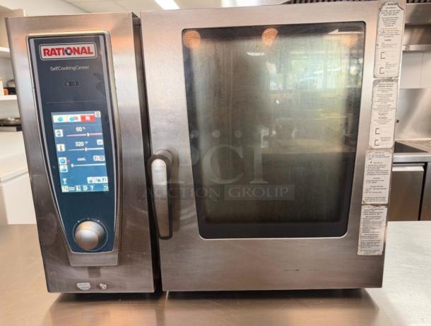 Rational SelfCookingCenter combi oven, stainless steel, digital display, fully tested, model RAT-L-CMB-0636, excellent condition.