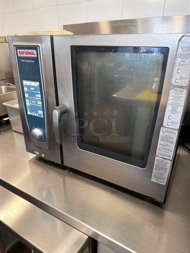 Rational SelfCookingCenter commercial combi oven, stainless steel, fully tested, operational. Model RAT-L-CMB-0636.
