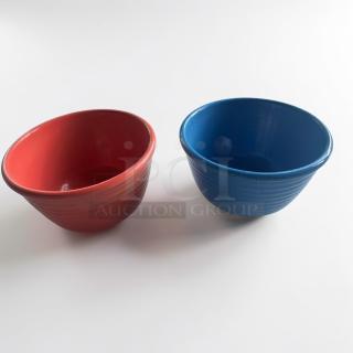 Assorted color ceramic ramekin bowls from Commercial Foodservice Supplier, prime condition, inspected and ready for use.