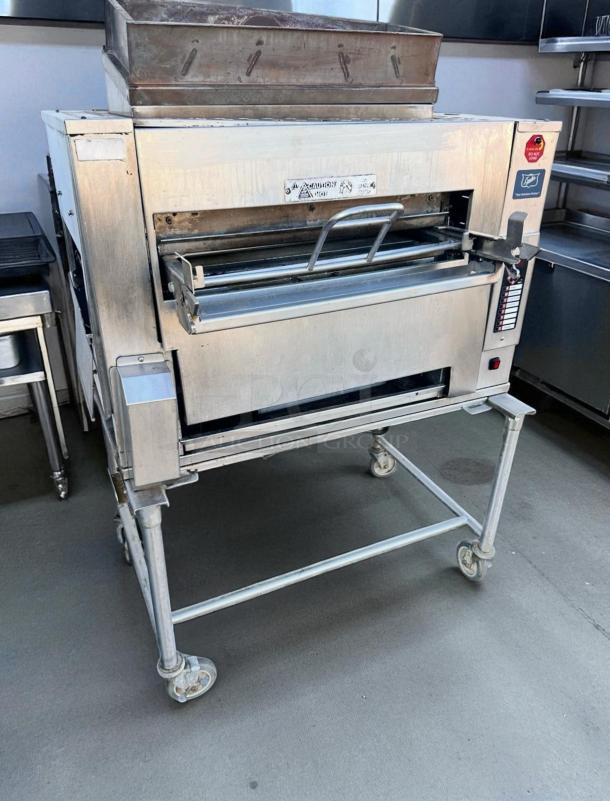 Premium Duke FBB-NC-120 commercial gas conveyor broiler; Burger King model; fully operational; UL listed; stainless steel finish.