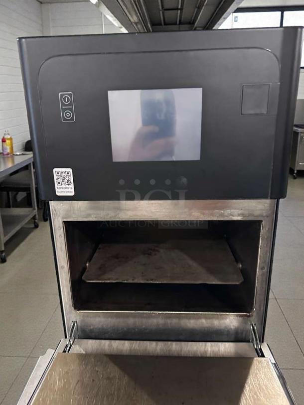 Merrychef commercial high-speed oven with touchscreen control, model MER-L-OVN-0368, in top-tier condition, fully tested.
