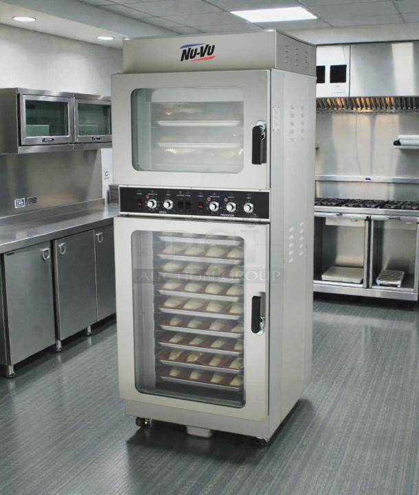 Nu-Vu OP-4/8M electric convection oven & proofer combo in exceptional condition. 208V, single phase, tested, working.