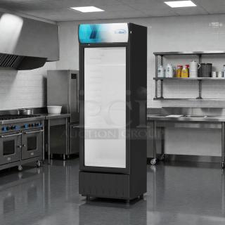 Brand new KoolMore MDR-9CP commercial one-door refrigerator, 9 Cu. Ft., ETL listed, in factory packaging.