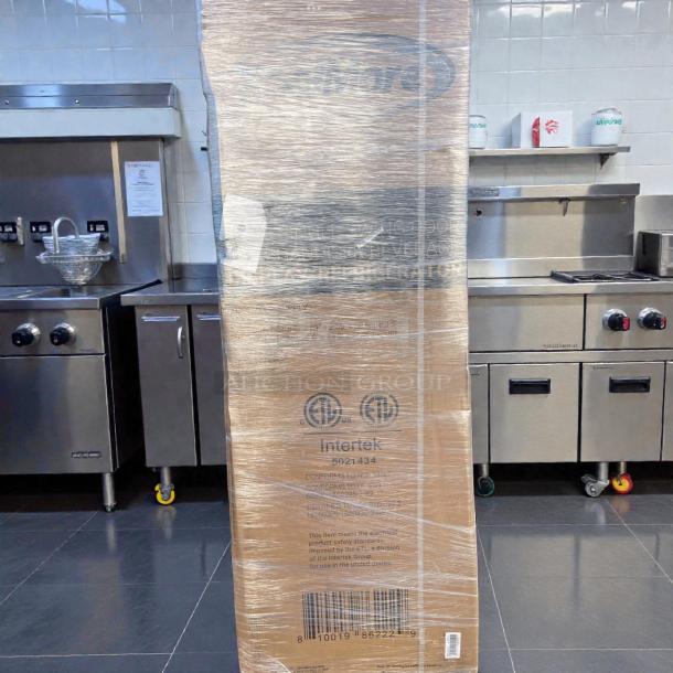 Brand new KoolMore MDR-9CP commercial refrigerator in original packaging. ETL listed, model number 9CP, never used.
