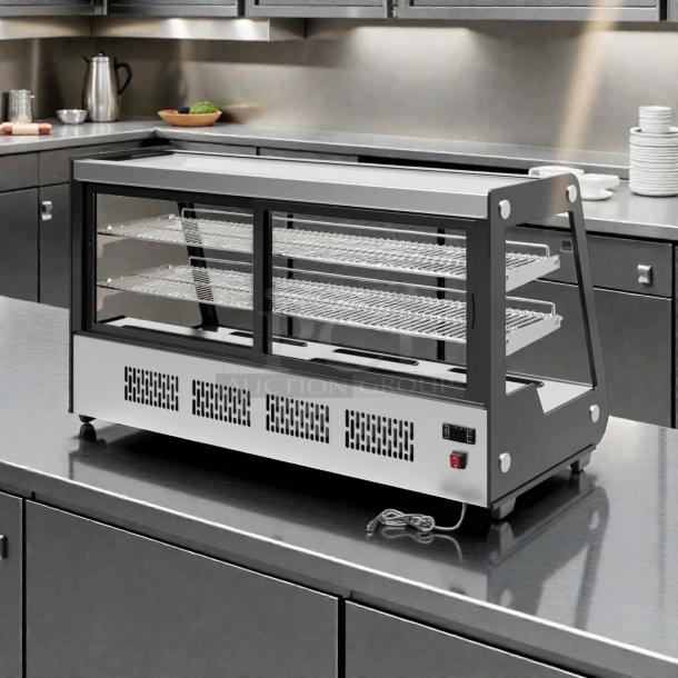 Brand new KoolMore CDC-7C-SS 48" countertop bakery display refrigerator. 7 cu. ft., ETL listed, stainless steel, original box.