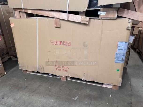 Brand new KoolMore RD32C-SS refrigerated display case in original packaging. Stainless steel, ETL listed, ready for commercial use.