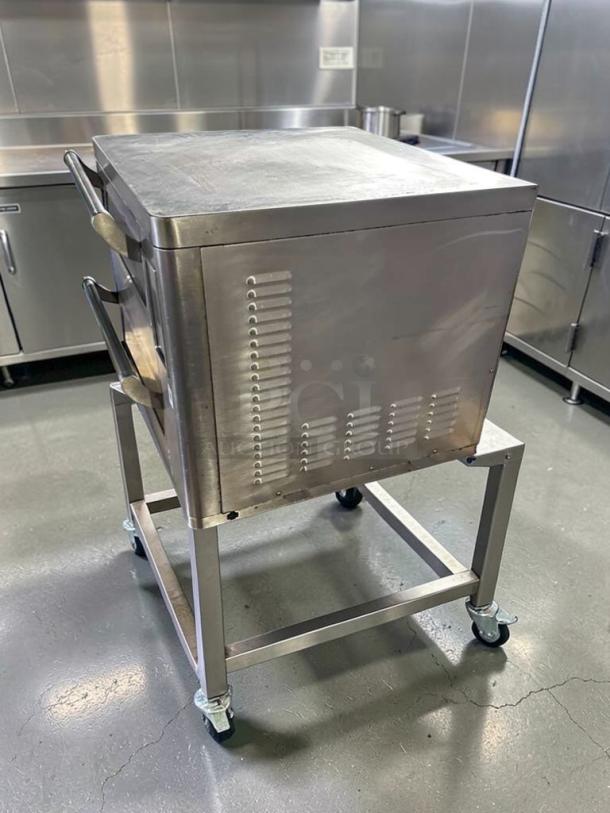TurboChef HHD-9500 ventless high-speed oven in outstanding condition on a stand; fully tested and operational.