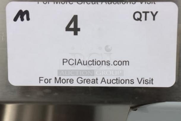 Regency S2C232312-24L&R 96" 16-gauge stainless steel two-compartment sink with drainboards, new, minor scuffs.
