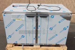 Beverage-Air UCRF48AHC-1-SA-B-23 dual temp undercounter refrigerator/freezer, new, with protective covering, slight scuffs.