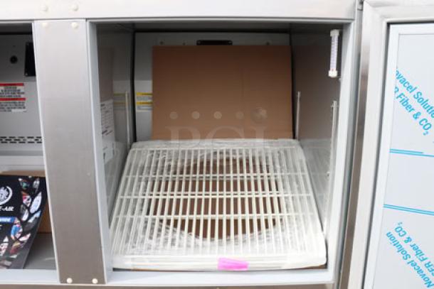 Beverage-Air UCRF48AHC-1-SA-B-23 48" dual temp undercounter fridge/freezer, new, open box, scuffing, S/N: 15604720.