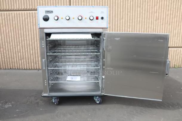 Brand new Cooking Performance Group SlowPro CHSP1SM undercounter cook and hold oven with smoker feature. Model CHSP1SM. Serial #:20250500075. Undamaged, out of original packaging.