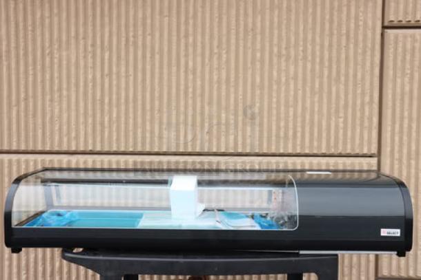 Emperor's Select CSD-60 countertop refrigerated sushi display case, black, 115V, new without box, serial number 1763508250169.