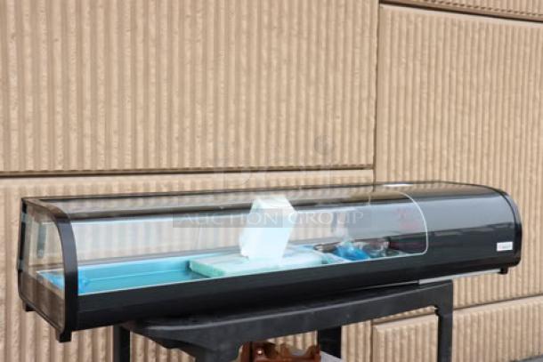 Brand new Emperor's Select CSD-60 countertop refrigerated sushi display case, 115V, 1.3A, unboxed, S/N: 1763508250169.