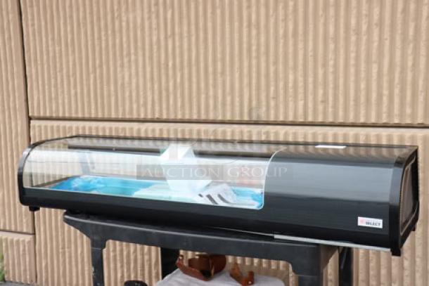 Brand new Emperor's Select CSD-60 refrigerated sushi display case, countertop model, 115V, unboxed, S/N: 1763508250169.