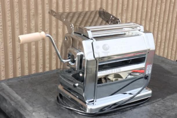 BRAND NEW Imperia 038 Electric Stainless Steel Pasta Machine, 8 1/4", 120V, 1/4 hp. Scratch-n-dent condition.