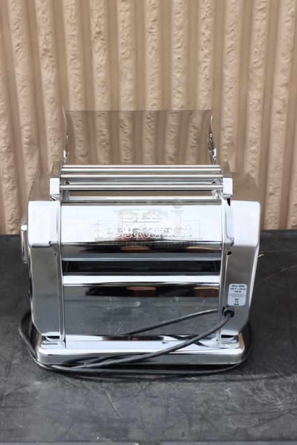 BRAND NEW SCRATCH-N-DENT Imperia 038 Electric Pasta Machine, Stainless Steel, 8 1/4", 120V, 1/4 hp, minor cosmetic flaws.