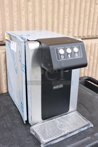 Brand new Narvon 23BCWD8 countertop water dispenser, offers chilled, ambient, and sparkling options. Scratch-n-dent condition, 8 GPH, 120V.