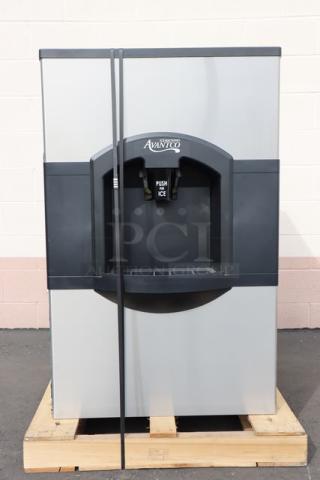Brand new Avantco Ice HBN180-30 hotel ice dispenser, 180 lb. capacity, 30" wide, 115V, minor scratches, no packaging.