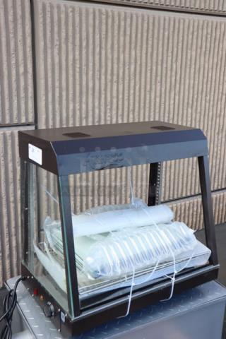 Brand new Avantco HDC-26 heated display case, 26", with sliding doors, 3 shelves, scratch-n-dent condition, model HDC-26.