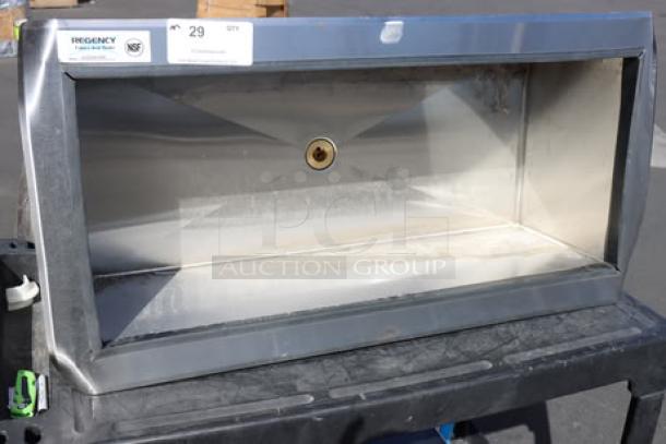 Regency DIIB-183610 18"x36" stainless steel drop-in ice bin with sliding lid, 80 lb capacity, scratch-n-dent condition.