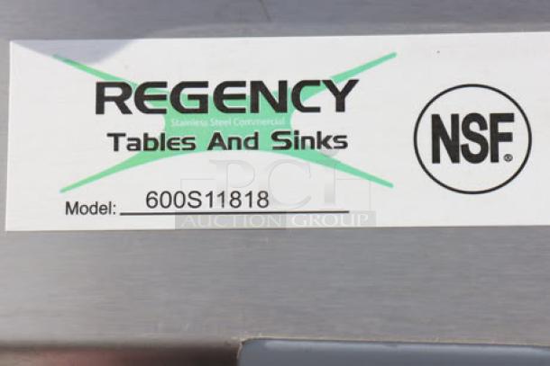 BRAND NEW Regency S1C1818 23" stainless steel commercial sink, one compartment, 18"x18"x14" bowl, small dent on corner, NSF label.