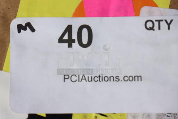 Regency 600SM242412N stainless steel mop sink, new, 24"x24"x12" bowl, notched front, scratch-n-dent, auction label shown.