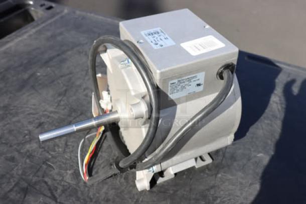 Brand new Blodgett 32291 motor, 1/3hp, 115v, 2-speed, out of packaging, showing wiring and connectors.