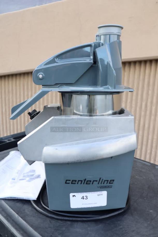 BRAND NEW Hobart Centerline CCH34-1 4-speed food processor, 3.2 Qt stainless bowl, 1 1/3 hp, 120V, S/N: 761062677. Out of packaging.