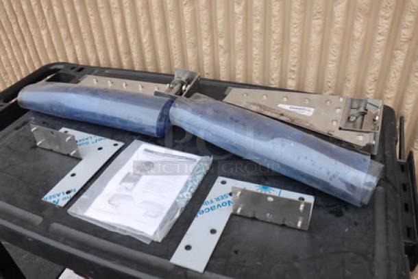 Curtron PP-C-080-3096 Polar-Pro swinging doors, 30" x 96", polar grade, brand new, missing original packaging and possible small pieces.