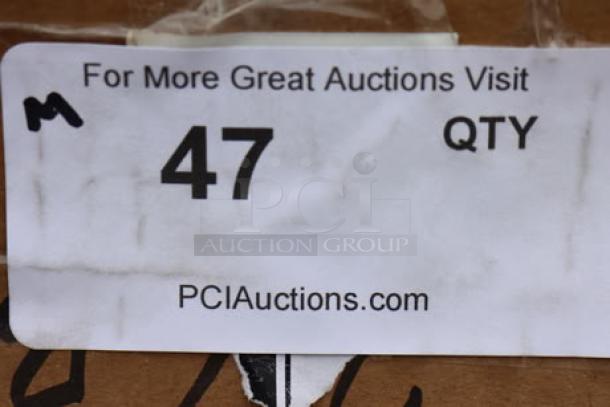 BRAND NEW Curtron PP-C-080-3096 30" x 96" Polar-Pro Swinging Doors, out of original packaging, may be missing small pieces. Auction label with "47 QTY" displayed.