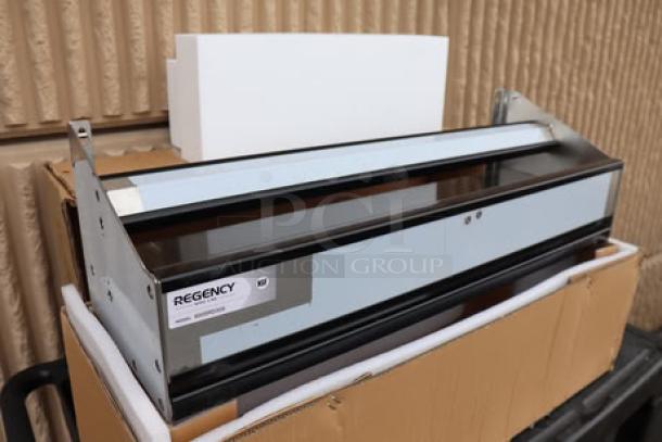 Regency Spec Line 600SRD30S 30" stainless steel double tier speed rail, brand new, original torn packaging visible.