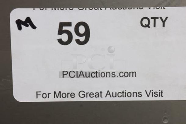 Brand new Scotsman HST21-A stainless steel ice dispenser stand, 21.5" x 23.75", dented back left corner, S/N: 24101320015293.