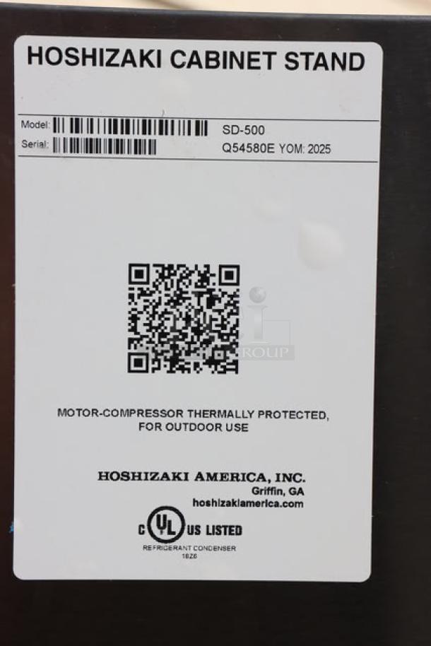 BRAND NEW 2025 Hoshizaki SD-500 Stand for DCM-300/DCM-500 Ice Machines, Serial: Q54580E. Original packaging destroyed.