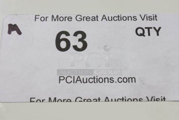 Alt text: Auction label for item 63 from PCI Auctions.
