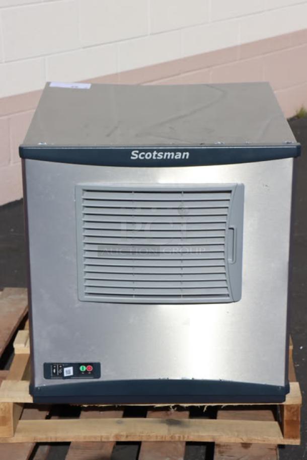 Scotsman NS0422A-1B Prodigy Plus 22" air-cooled nugget ice machine, 420 lb capacity, stainless steel, model details visible.
