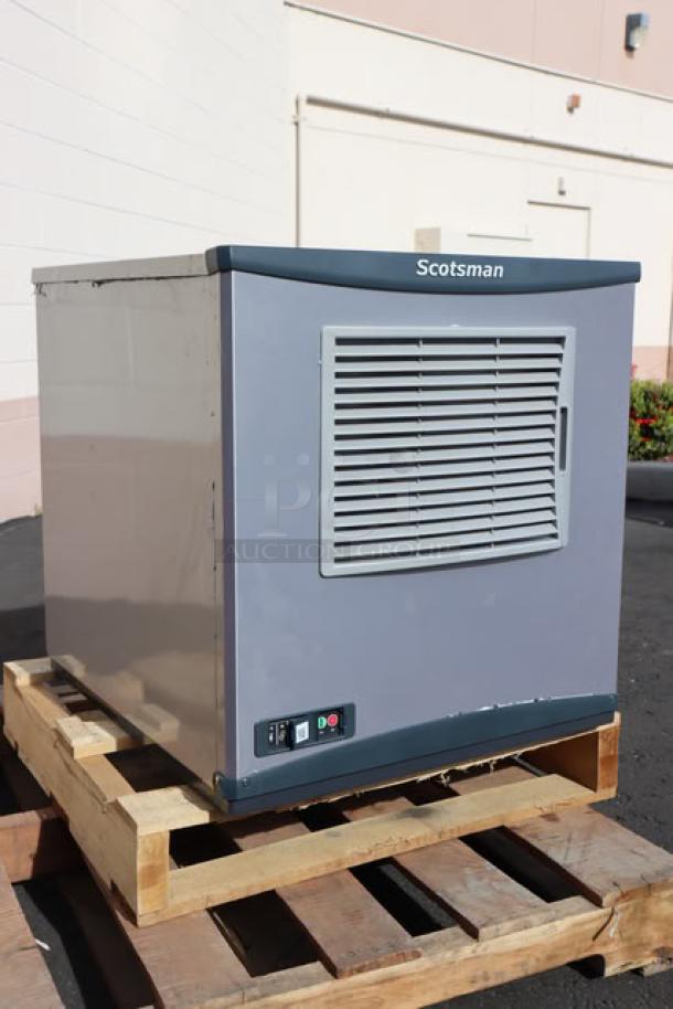 Scotsman NS0422A-1B Prodigy Plus 22" air-cooled nugget ice machine, 420 lb capacity, serial 25071320010156, on pallet.