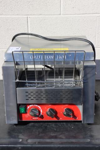 Brand new Avantco T3300B commercial conveyor toaster, 10" wide, 3" opening, 3300W, 800 slices/hour, serial# 2803625184T3300B.