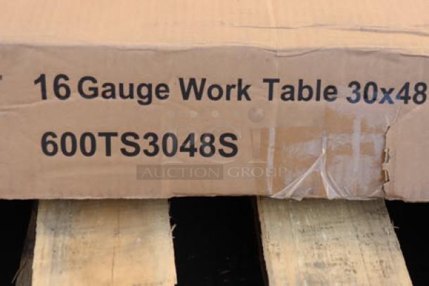 Regency 30"x48" stainless steel work table, model 600TS3048S, brand new scratch-n-dent, includes undershelf.