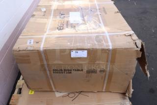 Regency SDT-36R 16 Gauge 3' Soiled Dish Table in damaged packaging. Right drainboard; new condition.