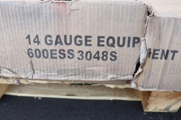 Regency Spec Line ESS-3048-314 30"x48" stainless steel equipment stand with undershelf. Original packaging damaged.