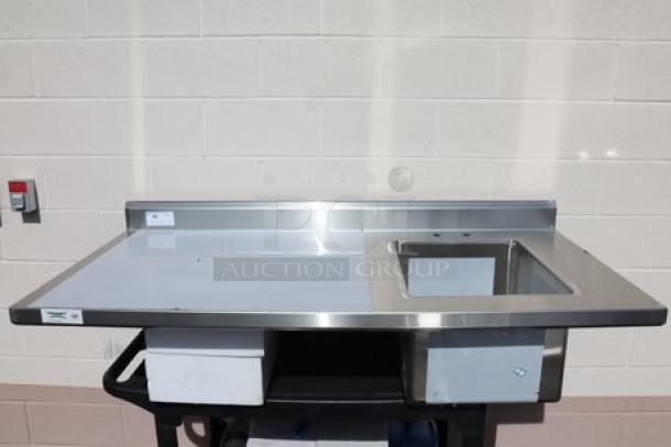 Regency 600STCB3060R 30" x 60" stainless steel work table with right sink, brand new, no original packaging, 16 gauge steel.
