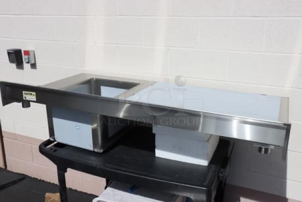 Regency 600ST3060R stainless steel work table with right sink, cross bracing, 30" x 60", new without original packaging.