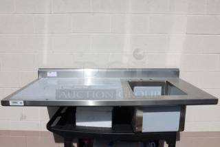 Regency 600ST3060R stainless steel work table, 30"x60", 16 gauge, with right sink and cross bracing, brand new, no original packaging.