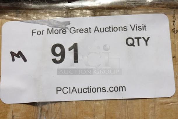 Package label showing "For More Great Auctions Visit PCIAuctions.com" with quantity marked as 91.
