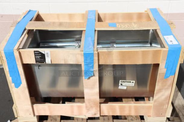 Regency IB1836-CPT underbar ice bin with 7 circuit cold plate, bottle holders; brand new, packaging damaged.