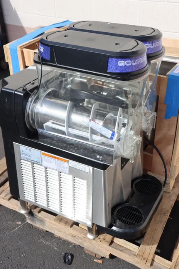 BRAND NEW Bunn 58000.0140 ULTRA NX slush machine, black/silver, 120V, dual compartment, serial ULTX077751, out of packaging.