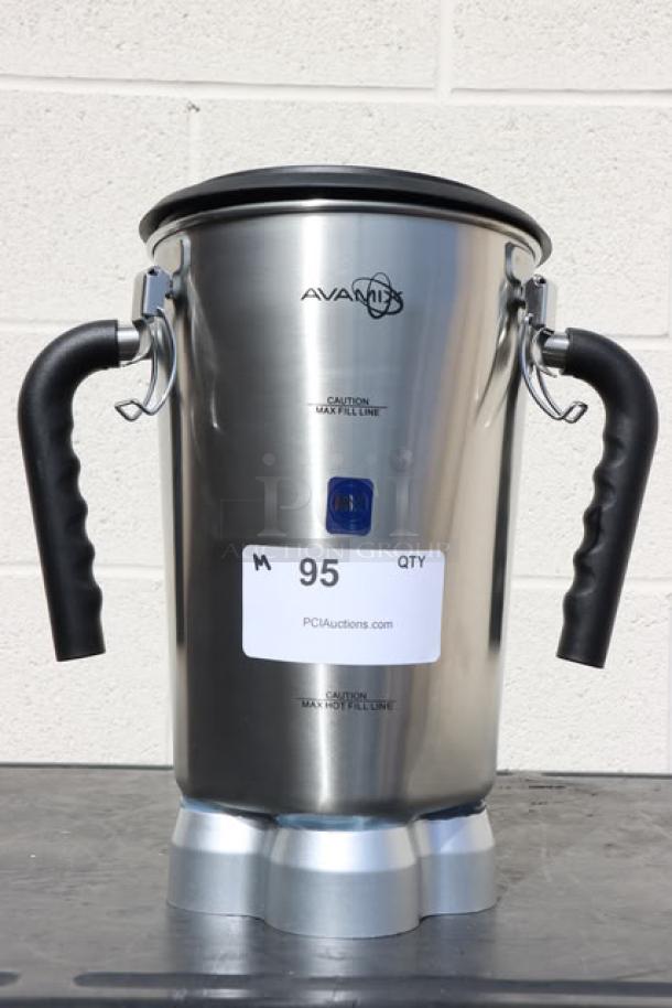 AvaMix BX1GRGT 1-gallon stainless steel commercial blender with timer, model BX1GRGT, sturdy handles, excellent condition.