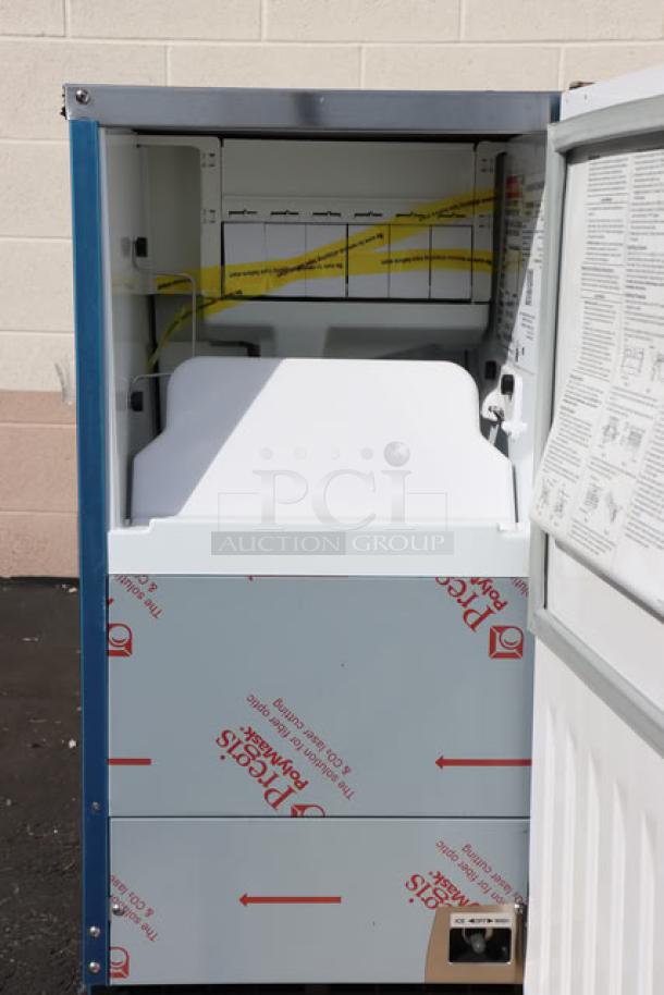 Brand new Hoshizaki AM-50BAK-AD undercounter ice machine, ADA compliant, 27 lb. bin, 54 lb. capacity, scratch-n-dent, 115V, 2A.